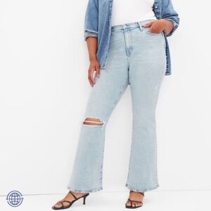 GAP 70s Flare High Rise Destructed Jeans